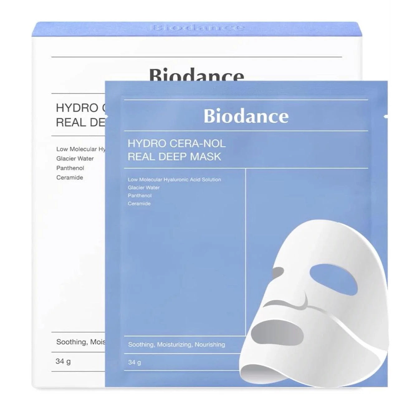 Beauty Of Joseon Relief Sun Aqua-Fresh: Rice + B5 SPF50+, 50ml + Biodance Hydro Cera-Nol Real Deep Mask, 4 pcs