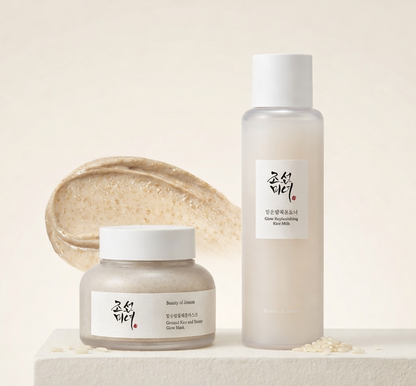Beauty Of Joseon Glow Replenishing Rice Milk Toner, 150ml + Ground Rice and Honey Glow Mask, 150ml