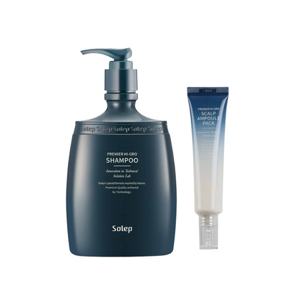 SOLEP Premier Hi-Gro Shampoo + Scalp Ampoule Set